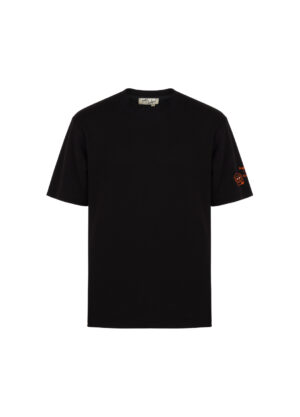 Unisex Logo Nakışlı Siyah T-Shirt
